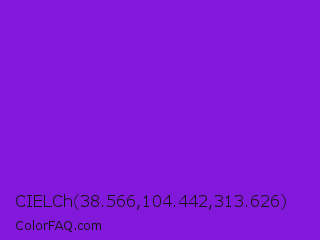 CIELCh 38.566,104.442,313.626 Color Image
