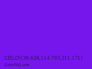 CIELCh 38.628,114.793,311.171 Color Image