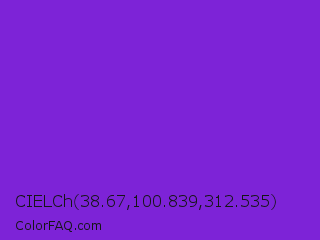 CIELCh 38.67,100.839,312.535 Color Image