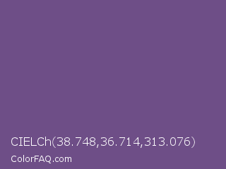 CIELCh 38.748,36.714,313.076 Color Image