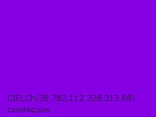 CIELCh 38.782,112.328,313.88 Color Image