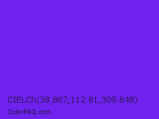 CIELCh 38.867,112.81,309.848 Color Image