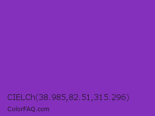 CIELCh 38.985,82.51,315.296 Color Image