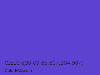 CIELCh 39.09,85.807,304.997 Color Image