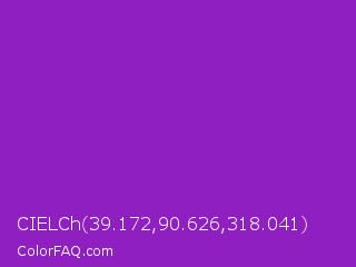 CIELCh 39.172,90.626,318.041 Color Image