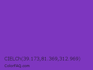 CIELCh 39.173,81.369,312.969 Color Image
