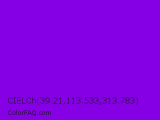 CIELCh 39.21,113.533,313.783 Color Image