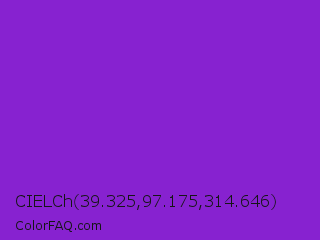 CIELCh 39.325,97.175,314.646 Color Image