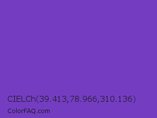 CIELCh 39.413,78.966,310.136 Color Image