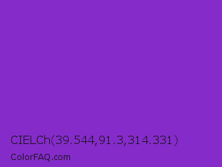 CIELCh 39.544,91.3,314.331 Color Image
