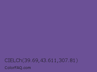 CIELCh 39.69,43.611,307.81 Color Image