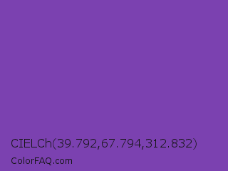 CIELCh 39.792,67.794,312.832 Color Image