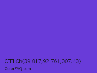 CIELCh 39.817,92.761,307.43 Color Image
