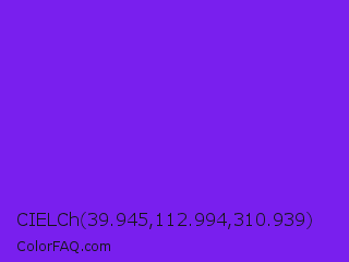 CIELCh 39.945,112.994,310.939 Color Image