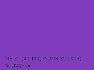 CIELCh 40.111,75.193,312.903 Color Image