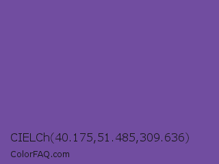 CIELCh 40.175,51.485,309.636 Color Image