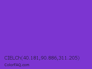 CIELCh 40.181,90.886,311.205 Color Image