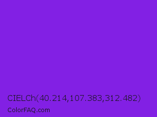 CIELCh 40.214,107.383,312.482 Color Image