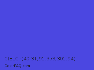 CIELCh 40.31,91.353,301.94 Color Image