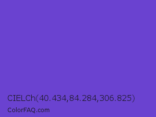 CIELCh 40.434,84.284,306.825 Color Image
