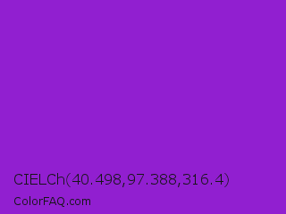 CIELCh 40.498,97.388,316.4 Color Image