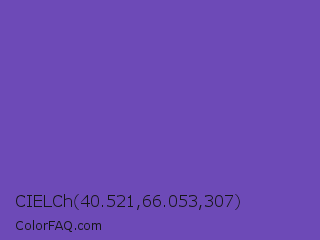 CIELCh 40.521,66.053,307 Color Image