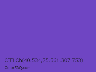 CIELCh 40.534,75.561,307.753 Color Image