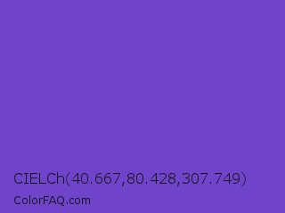 CIELCh 40.667,80.428,307.749 Color Image