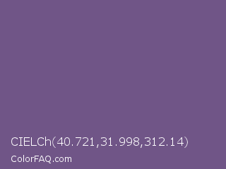 CIELCh 40.721,31.998,312.14 Color Image