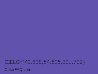 CIELCh 40.808,54.605,301.702 Color Image