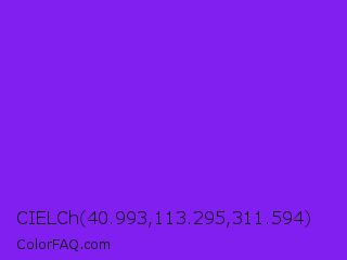 CIELCh 40.993,113.295,311.594 Color Image