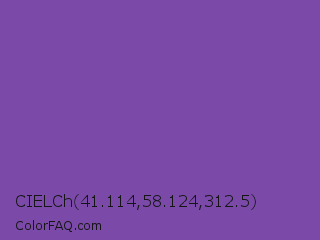 CIELCh 41.114,58.124,312.5 Color Image