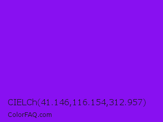 CIELCh 41.146,116.154,312.957 Color Image