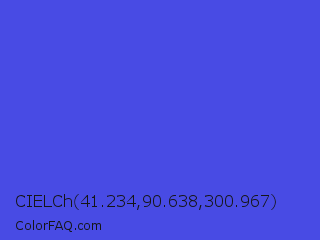 CIELCh 41.234,90.638,300.967 Color Image