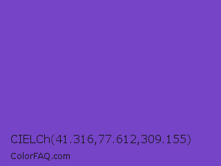 CIELCh 41.316,77.612,309.155 Color Image