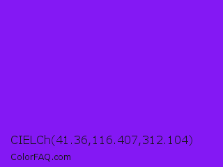CIELCh 41.36,116.407,312.104 Color Image