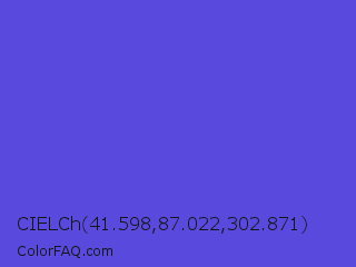 CIELCh 41.598,87.022,302.871 Color Image