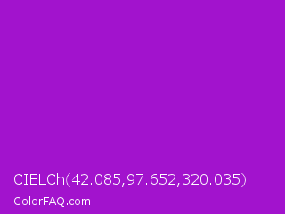 CIELCh 42.085,97.652,320.035 Color Image