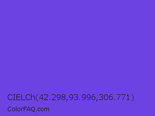 CIELCh 42.298,93.996,306.771 Color Image
