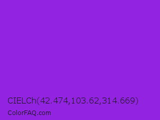 CIELCh 42.474,103.62,314.669 Color Image