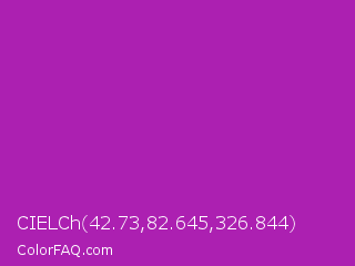 CIELCh 42.73,82.645,326.844 Color Image