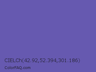 CIELCh 42.92,52.394,301.186 Color Image