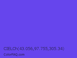 CIELCh 43.056,97.755,305.34 Color Image