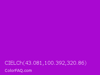 CIELCh 43.081,100.392,320.86 Color Image