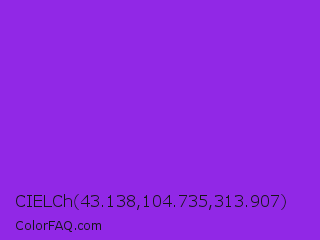 CIELCh 43.138,104.735,313.907 Color Image