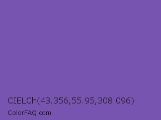 CIELCh 43.356,55.95,308.096 Color Image