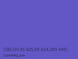 CIELCh 43.425,65.624,300.945 Color Image