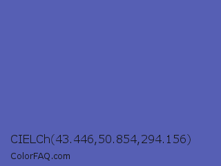 CIELCh 43.446,50.854,294.156 Color Image