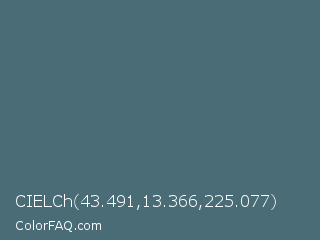 CIELCh 43.491,13.366,225.077 Color Image
