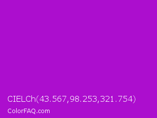 CIELCh 43.567,98.253,321.754 Color Image